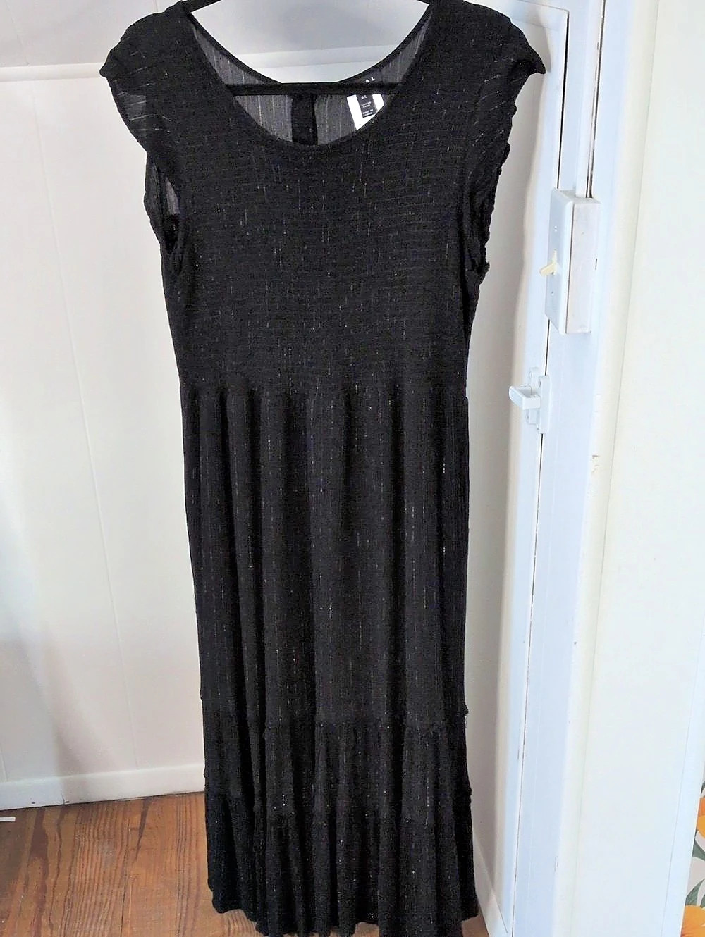 Tribal Black Maxi Dress Size Large Like New